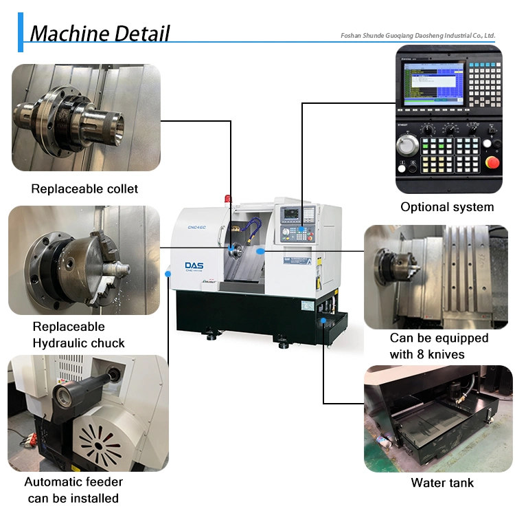 Ds-5y Mini Metal CNC Lathe Machine Pipe Thread CNC Lathe Turning Lathe CNC Syntec Controller