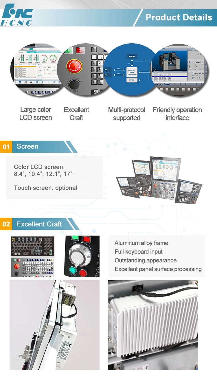 Hnc 8 Series 2 3 4 5 Axis CNC Controller for CNC Milling Machine and CNC Lathe and Grinding Machine