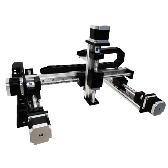 Trilhos de guia de movimento linear CNC para montagem de vários eixos Sistema de atuador Xyz Stage com servo motor de passo